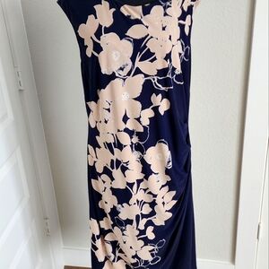 Jessica Howard 16W Career Dress Navy and Tan